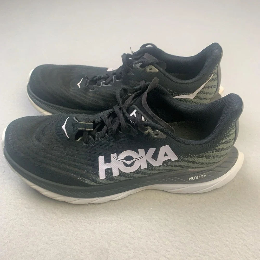 Hoka One One Mach 5 Running Shoes Mens Size 11.5 Black Cushioned 1127893 BCSTL